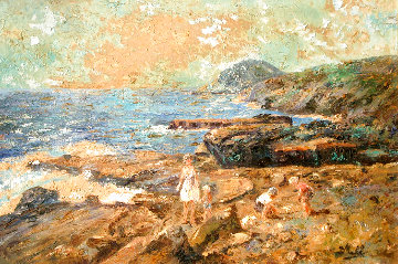 Hanauma Bay, Oahu, Hawaii 31x43 Huge Original Painting - Eva Makk