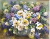 Lilacs and Poppies 1986 34x28 Original Painting by Eva Makk - 1