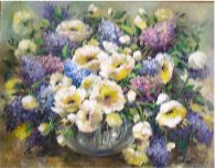 Lilacs and Poppies 1986 34x28 Original Painting by Eva Makk - 0 Lilacs and Poppies 1986 34x28 Original Painting by Eva Makk - 0
