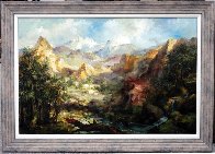 Mountain Landscape 34x46 Super Huge Original Painting by Eva Makk - 1 Mountain Landscape 34x46 Super Huge Original Painting by Eva Makk - 1