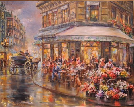Paris I Love 34x40 Huge Original Painting - Eva Makk