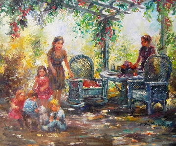 Rocking Chair 41x35 Original Painting - Eva Makk Rocking Chair 41x35 Original Painting - Eva Makk