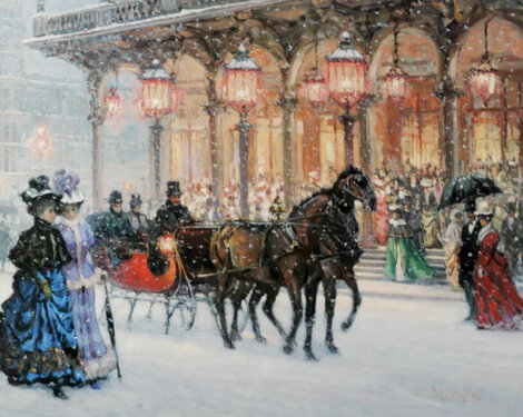 Sleigh Bells - Lithograph on Canvas Limited Edition Print - Alan Maley