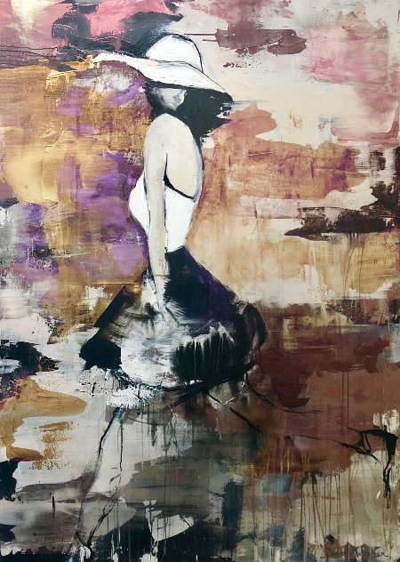 White Skirt 2006 78x56 Huge Mural Size 78x56 Original Painting by Daniel Maltzman