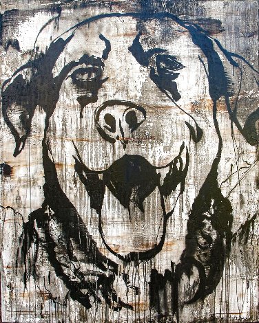 Dog 60x48 - Huge Original Painting - Daniel Maltzman