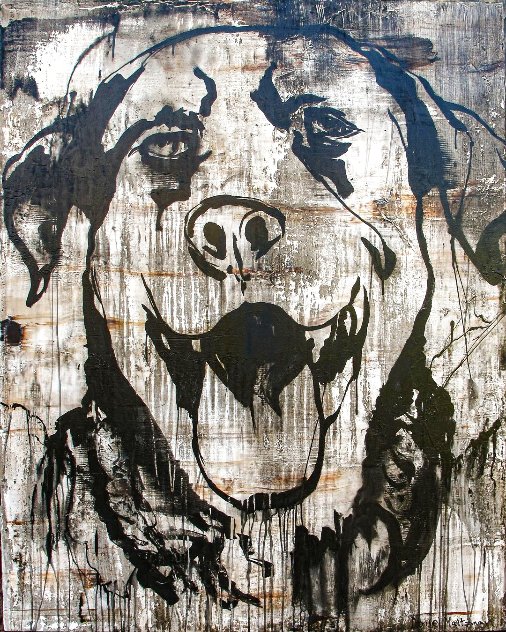 Dog 60x48 - Huge Original Painting by Daniel Maltzman