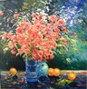 Untitled Crimson Bouquet 36x36 Oil on Canvas Original Painting by Omar Malva - 0 Untitled Crimson Bouquet 36x36 Oil on Canvas Original Painting by Omar Malva - 0