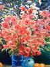 Untitled Crimson Bouquet 36x36 Oil on Canvas Original Painting by Omar Malva - 2 Untitled Crimson Bouquet 36x36 Oil on Canvas Original Painting by Omar Malva - 2