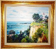 Beachscape 1986 35x39 Original Painting by Malva Severios - 1 Beachscape 1986 35x39 Original Painting by Malva Severios - 1