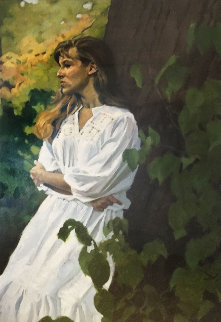 Anya's Thoughts 1995 21x29 Original Painting - Gregory Manchess Anya's Thoughts 1995 21x29 Original Painting - Gregory Manchess