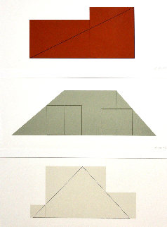 Untitled From Multiple Panel Paintings, Three Screenprints 1973-1976 Limited Edition Print - Robert Mangold Untitled From Multiple Panel Paintings, Three Screenprints 1973-1976 Limited Edition Print - Robert Mangold