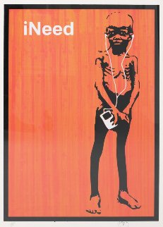 Ineed (Orange) Unique Screenprint 2006 AP Limited Edition Print - Mantis Ineed (Orange) Unique Screenprint 2006 AP Limited Edition Print - Mantis