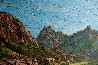 Zion Valley Sunset 2020 22x48 Huge - Utah Original Painting by Joel Mara - 2