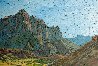 Zion Valley Sunset 2020 22x48 Huge - Utah Original Painting by Joel Mara - 3