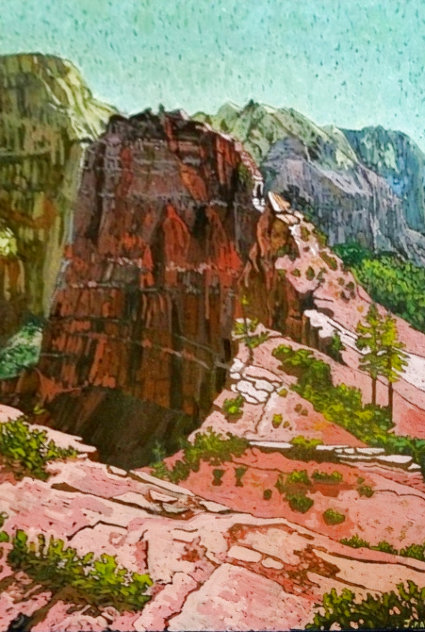 Angels Landing - Utah-  2020 24x36 Original Painting by Joel Mara