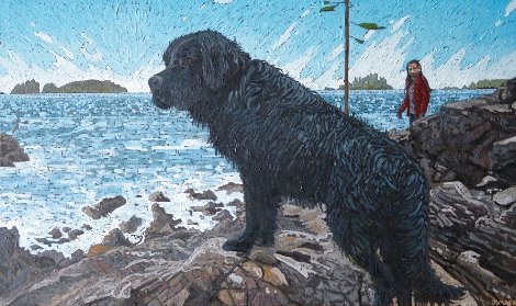 Odin By the Sea 2020 24x40 Original Painting - Joel Mara