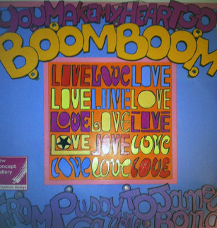 Boom Boom 2005 40x40 Huge Original Painting - Marc Ferrero