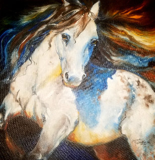 Moonlight Apaloosa 2012 24x24 Original Painting - Marcia Baldwin Moonlight Apaloosa 2012 24x24 Original Painting - Marcia Baldwin