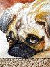 Cutie Pie Pug Painting -  2009 10x20 Original Painting by Marcia Baldwin - 2