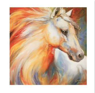 Horse Angel No. 1 - 15x15 Limited Edition Print - Marcia Baldwin
