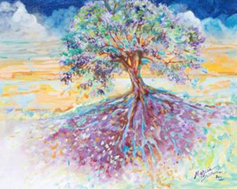 Treescape 29x16 Original Painting - Marcia Baldwin