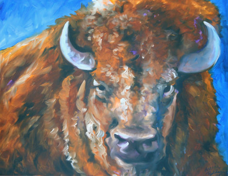 Buffalo 111 22x28 Original Painting - Marcia Baldwin