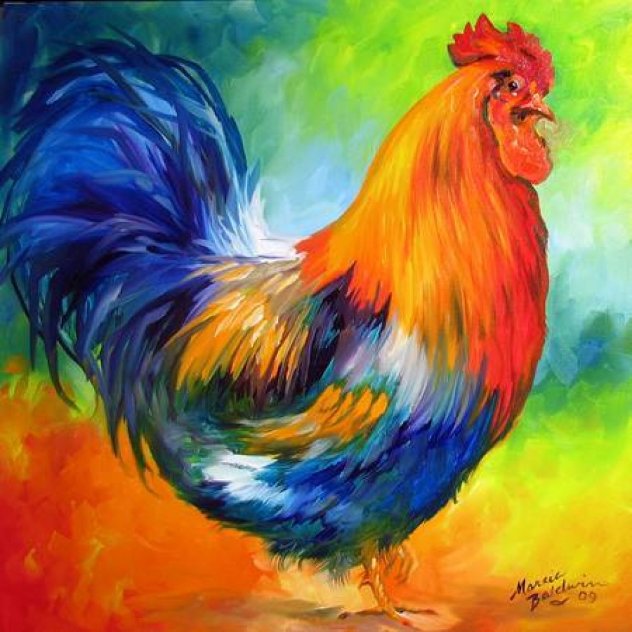 Red Rooster 2009 Limited Edition Print by Marcia Baldwin