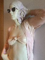 Woman With Glasses Mixed Media Sculpture Edition AP 1984 39 in Sculpture by Marc Sijan - 2