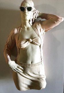 Woman With Glasses Mixed Media Sculpture Edition AP 1984 39 in Sculpture - Marc Sijan Woman With Glasses Mixed Media Sculpture Edition AP 1984 39 in Sculpture - Marc Sijan