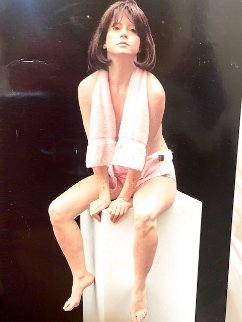 Seated Girl Sculpture 1989 Life Size Sculpture - Marc Sijan