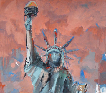 Hard Knox For Lady Liberty 2007 74x50 Original Painting - Marcus Antonius Jansen Hard Knox For Lady Liberty 2007 74x50 Original Painting - Marcus Antonius Jansen