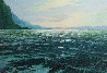 Moonlit Cove, Hawaii 1975 55x44 - Huge Original Painting by Charles S. Marek - 2