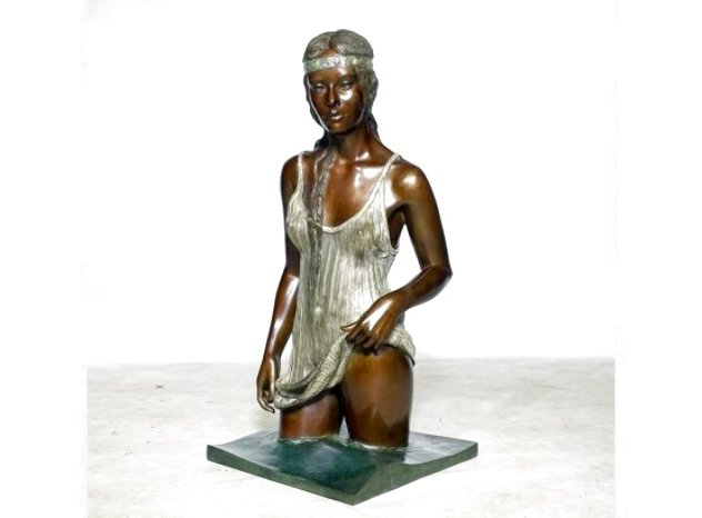 California Girl Bronze Sculpture 1986 25 in - Huge Sculpture by Isidore Margulies