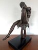 Jodie Bronze Sculpture 1982 - 17 in Sculpture by Isidore Margulies - 2