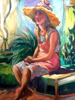 Untitled Portrait 1985 48x40 Huge Original Painting - Maria Bertran Untitled Portrait 1985 48x40 Huge Original Painting - Maria Bertran