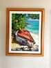 Lone Boat on the Beach 2005 48x39 - Framed Oil on Panel - Huge Original Painting by Maria Bertran - 2 Lone Boat on the Beach 2005 48x39 - Framed Oil on Panel - Huge Original Painting by Maria Bertran - 2