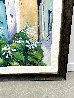 White Flowers in the Doorway 42x34 - Huge Original Painting by Maria Bertran - 3