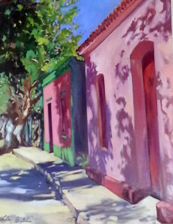 Casas Del Fundo 1998 50x40 Original Painting - Maria Bertran Casas Del Fundo 1998 50x40 Original Painting - Maria Bertran