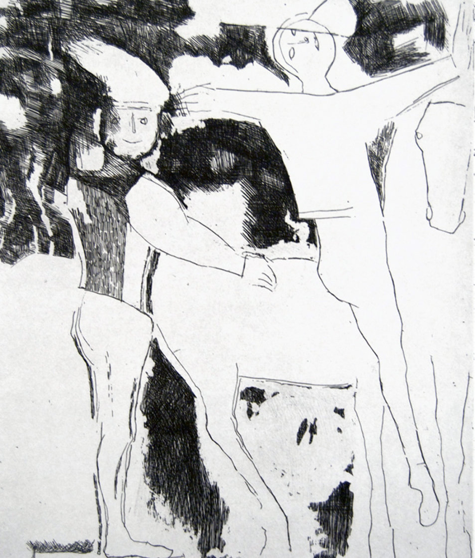 Theatre Des Masques - Theater of the Masks 1956 Limited Edition Print by Marino Marini Theatre Des Masques - Theater of the Masks 1956 Limited Edition Print by Marino Marini