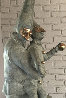 Pulcinella Bronze Sculpture Unique 1998 40 in - Huge Sculpture by Harry Marinsky - 1