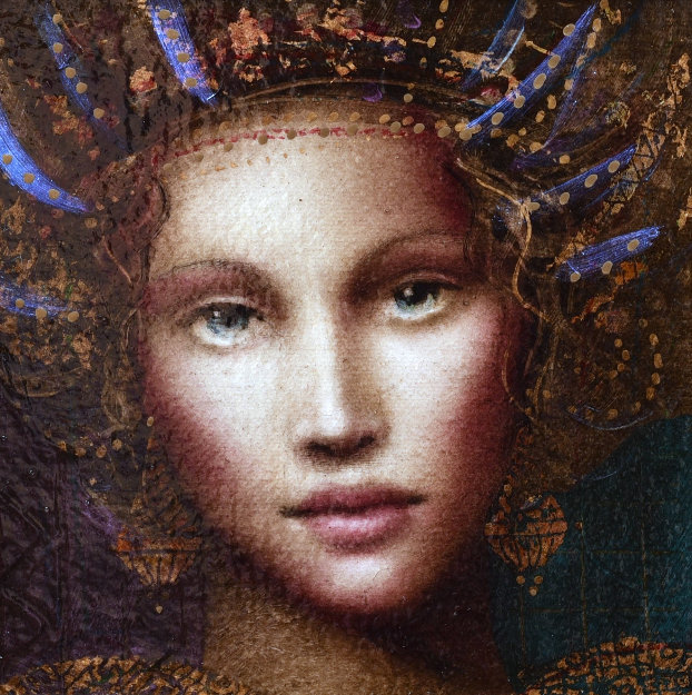 Muse of Spring 2010 18x20 Original Painting - Csaba Markus