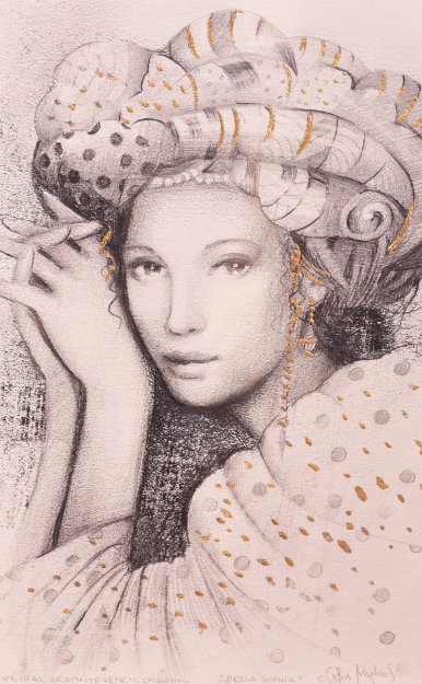 Bella Sophia Drawing 2010 21x18 Drawing - Csaba Markus