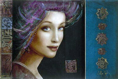 Bella Cassina 2014 Embellished Giclee w Gold Leaf Limited Edition Print - Csaba Markus
