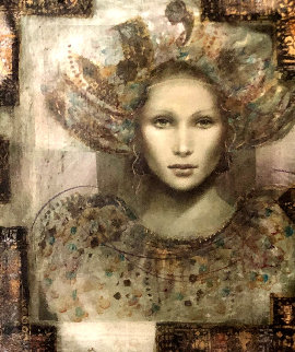 Thebian Thoughts 43x39 Super Huge Original Painting - Csaba Markus Thebian Thoughts 43x39 Super Huge Original Painting - Csaba Markus
