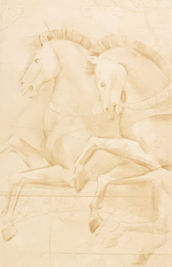 Majestic Chargers 1997 w Drawing on Verso Limited Edition Print by Csaba Markus