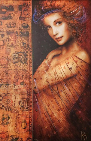 Femenita du Paris 2017 Embellished Caldograph on Wood Limited Edition Print - Csaba Markus