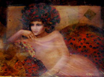 Distant Thoughts 1997 22x28 Original Painting - Csaba Markus Distant Thoughts 1997 22x28 Original Painting - Csaba Markus