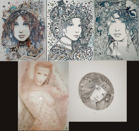 Mermaid Planets: Sirenus 2022 - Portfolio of 5 Framed Limited Edition Print - Csaba Markus