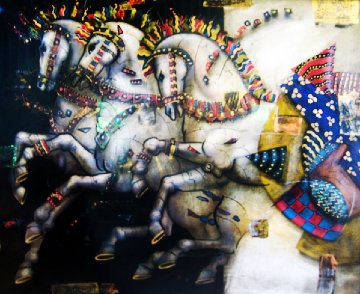 Untitled Painting (Horses) 1999 46x36 Super Huge Works on Paper (not prints) - Csaba Markus Untitled Painting (Horses) 1999 46x36 Super Huge Works on Paper (not prints) - Csaba Markus