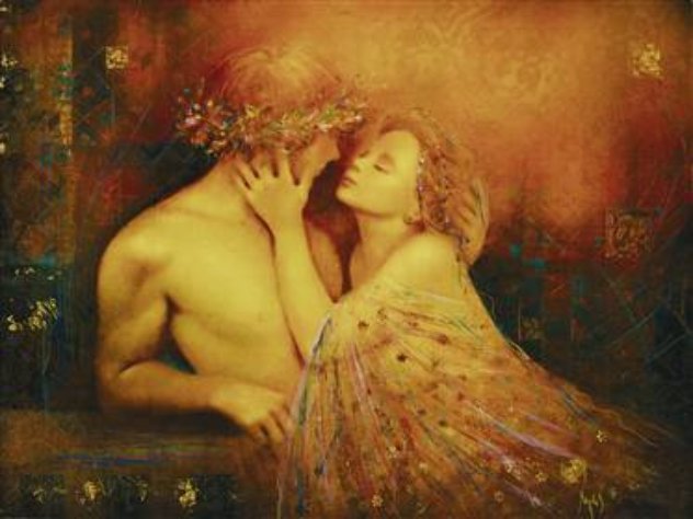 Rhapsody Love 2005 Embellished on Wood Limited Edition Print by Csaba Markus